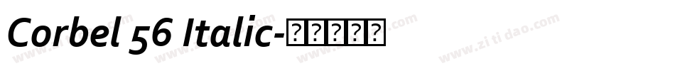 Corbel 56 Italic字体转换